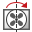 Ikona nástroje Otočit ventilátor